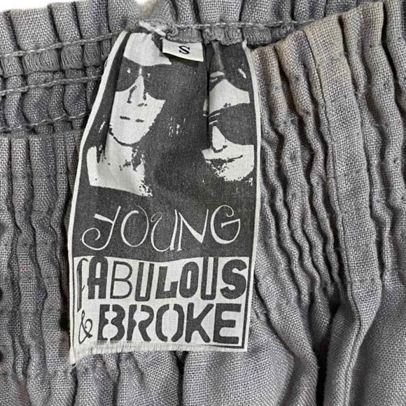 YOUNG FABULOUS & BROKE Linen Gray Jumpsuit - Picture 5 of 6